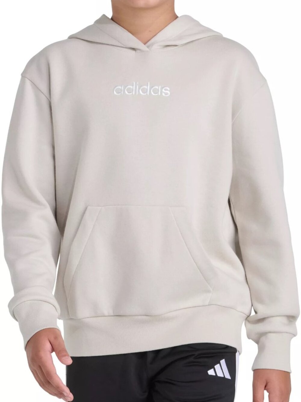 adidas Boys' Essential Linear Fleece Pullover Hoodie